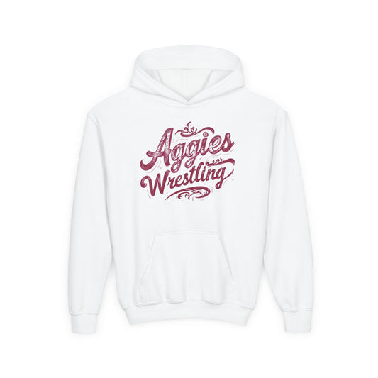 Youth Hoodie Sweatshirt \ Hamilton Aggies Wrestling \ HAWG2