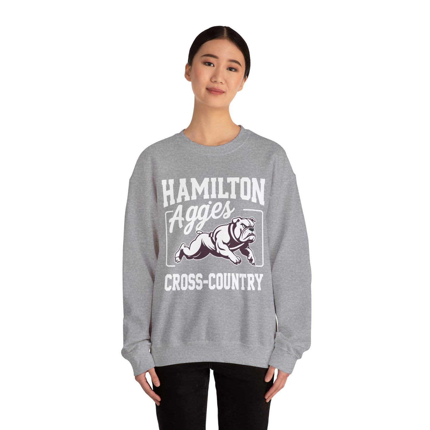 Adult Crewneck Sweatshirt \ Hamilton Aggies Cross-Country \ HCC2