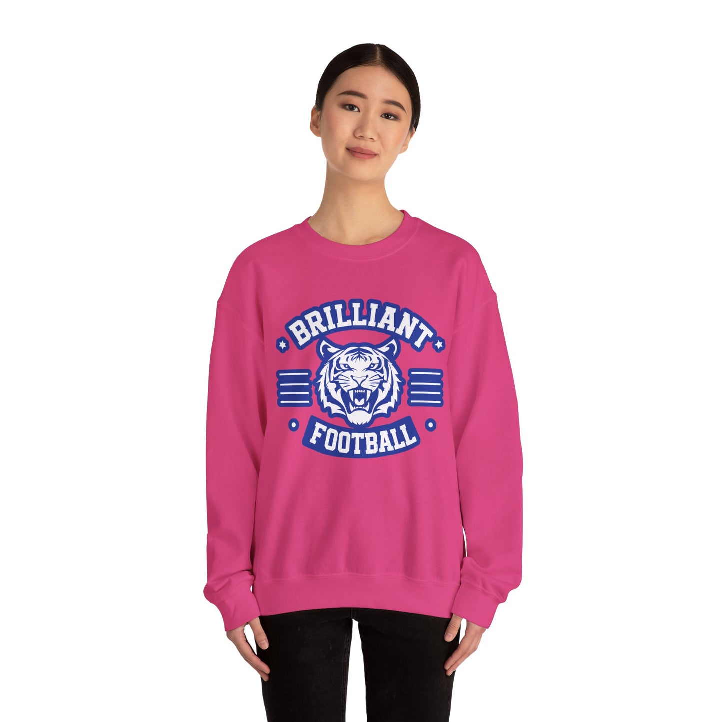 Adult Crewneck Sweatshirt \ Brilliant Tigers Football \ BTF2