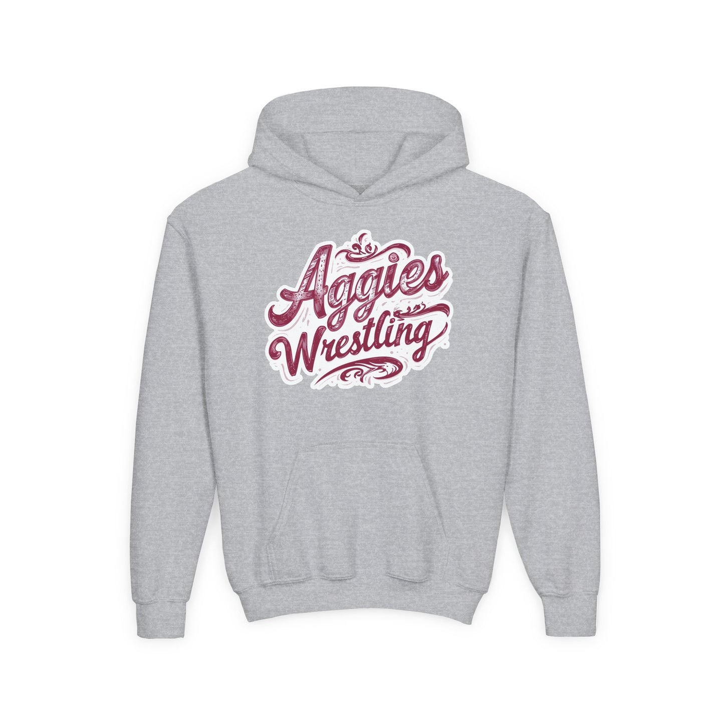 Youth Hoodie Sweatshirt \ Hamilton Aggies Wrestling \ HAWG2