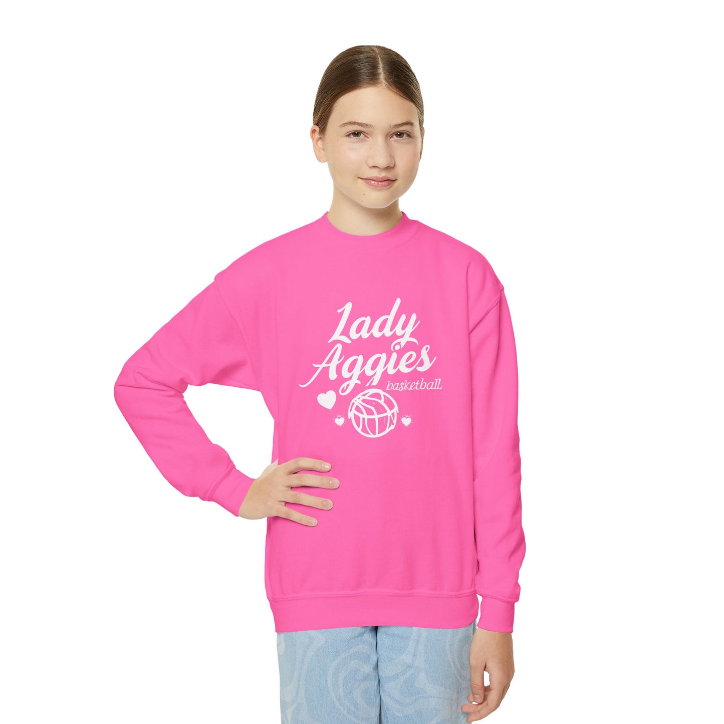 Youth Crewneck Sweatshirt \ Hamilton Aggies Basketball \ HABKG2