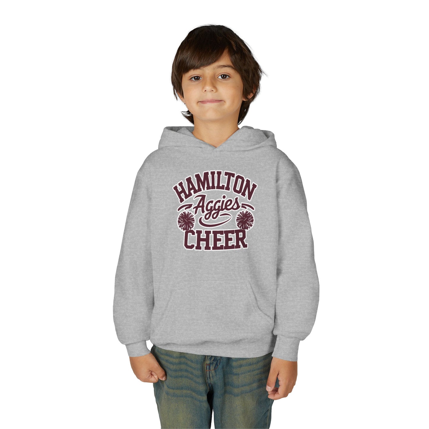 Youth Hoodie Sweatshirt \ Hamilton Aggies Cheer \ Style HAC2
