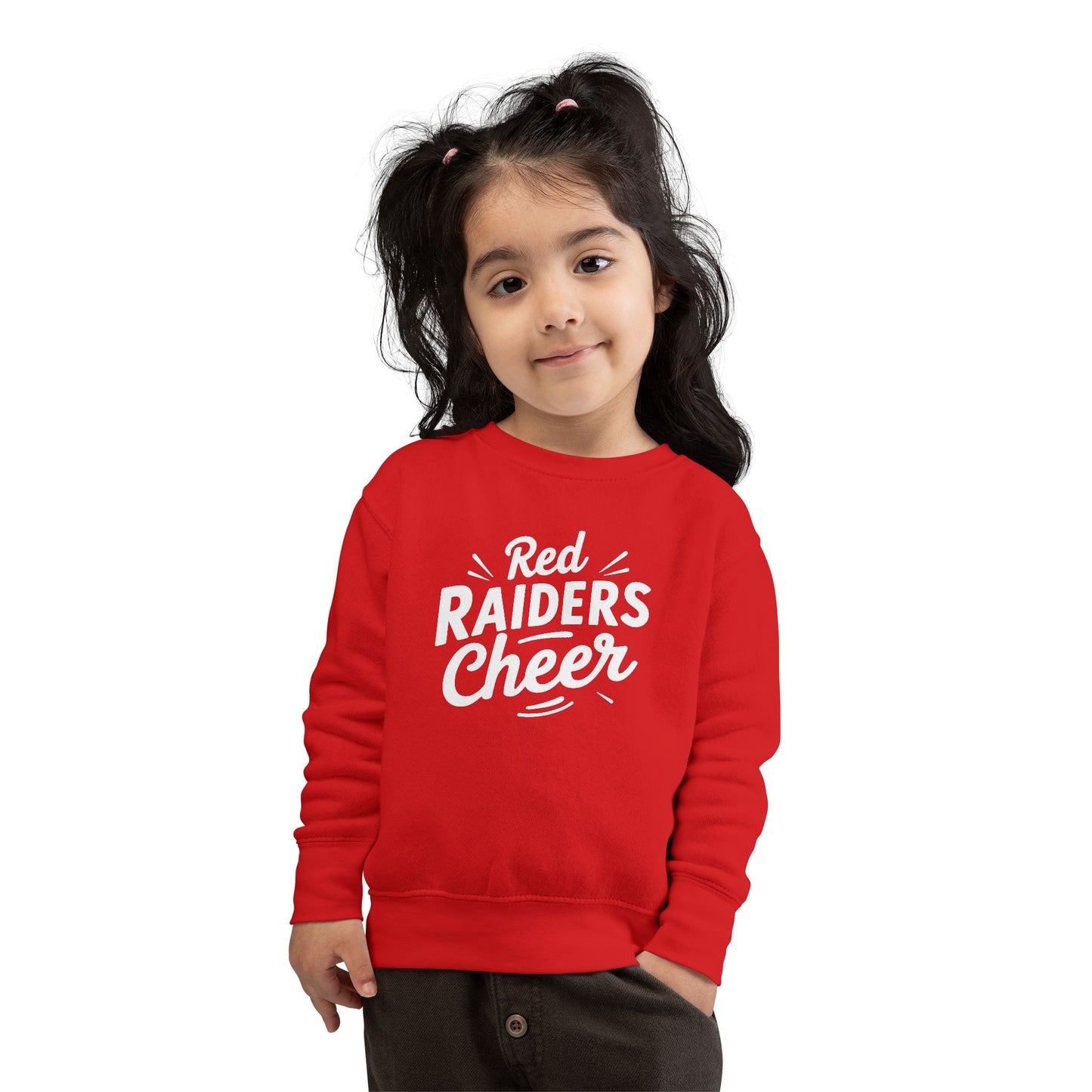Toddler Crewneck Sweatshirt \ Marion County Red Raiders Cheer \ MCC1