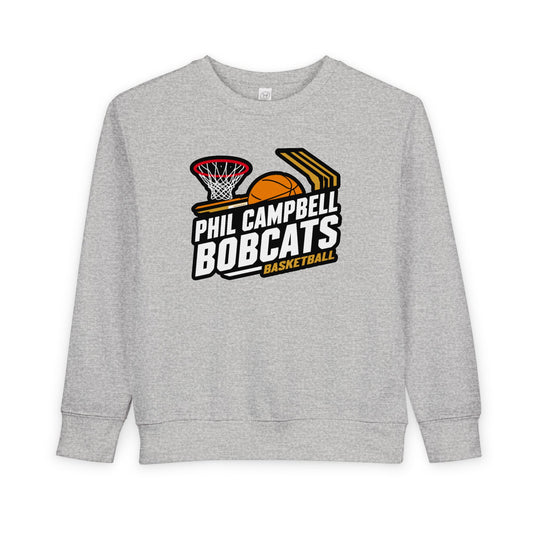 Toddler Crewneck Sweatshirt \ Phil Campbell Bobcats Basketball \ PCBBK1