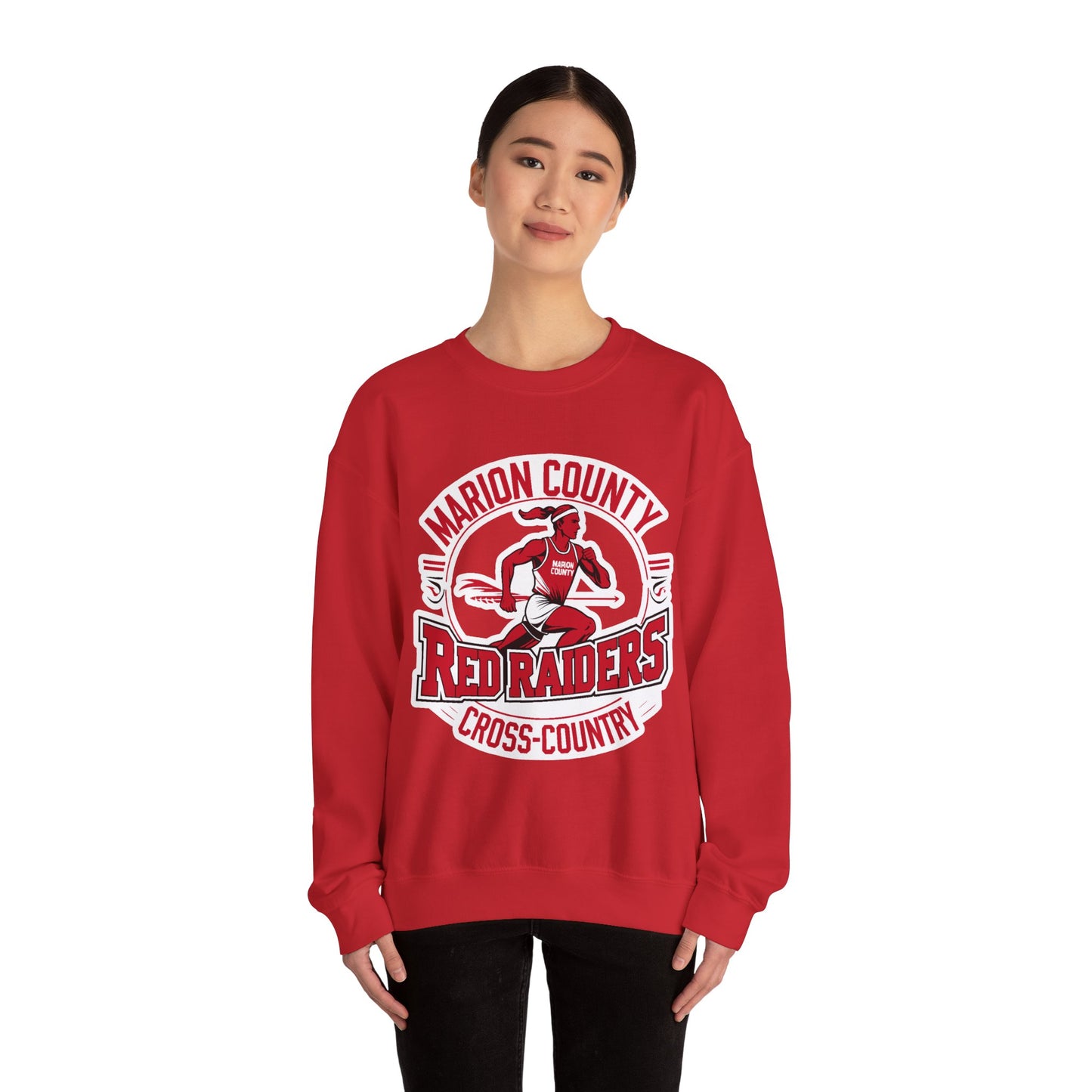 Adult Crewneck Sweatshirt \ Marion County Red Raiders Cross-Country \ MCCC2