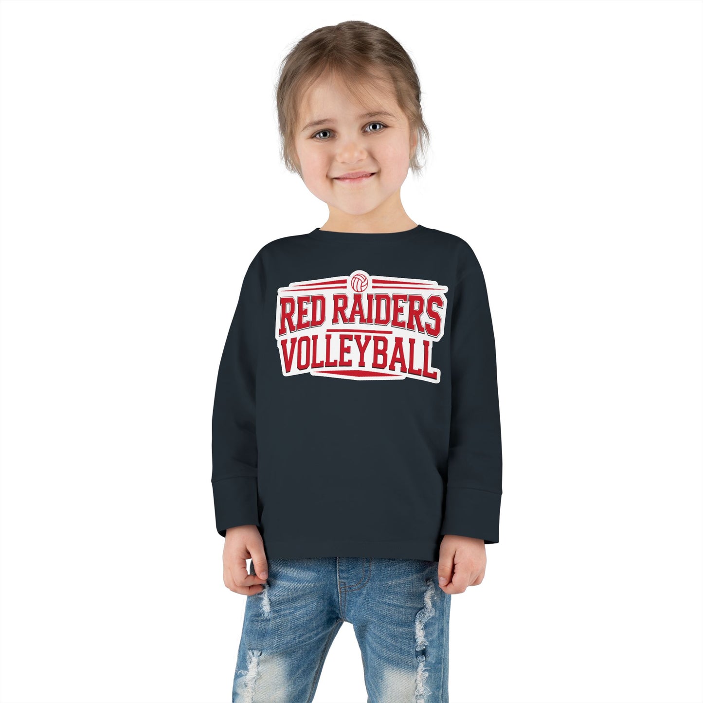 Toddler Long Sleeve Tee \ Marion County Red Raiders Volleyball \ MCV2