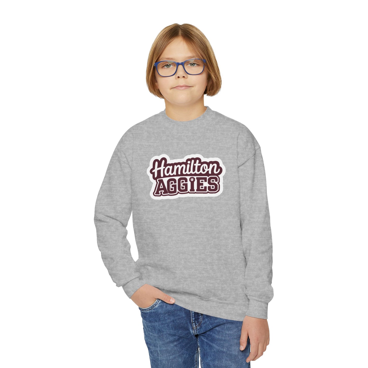 Youth Crewneck Sweatshirt \ Hamilton Aggies \ HAG2