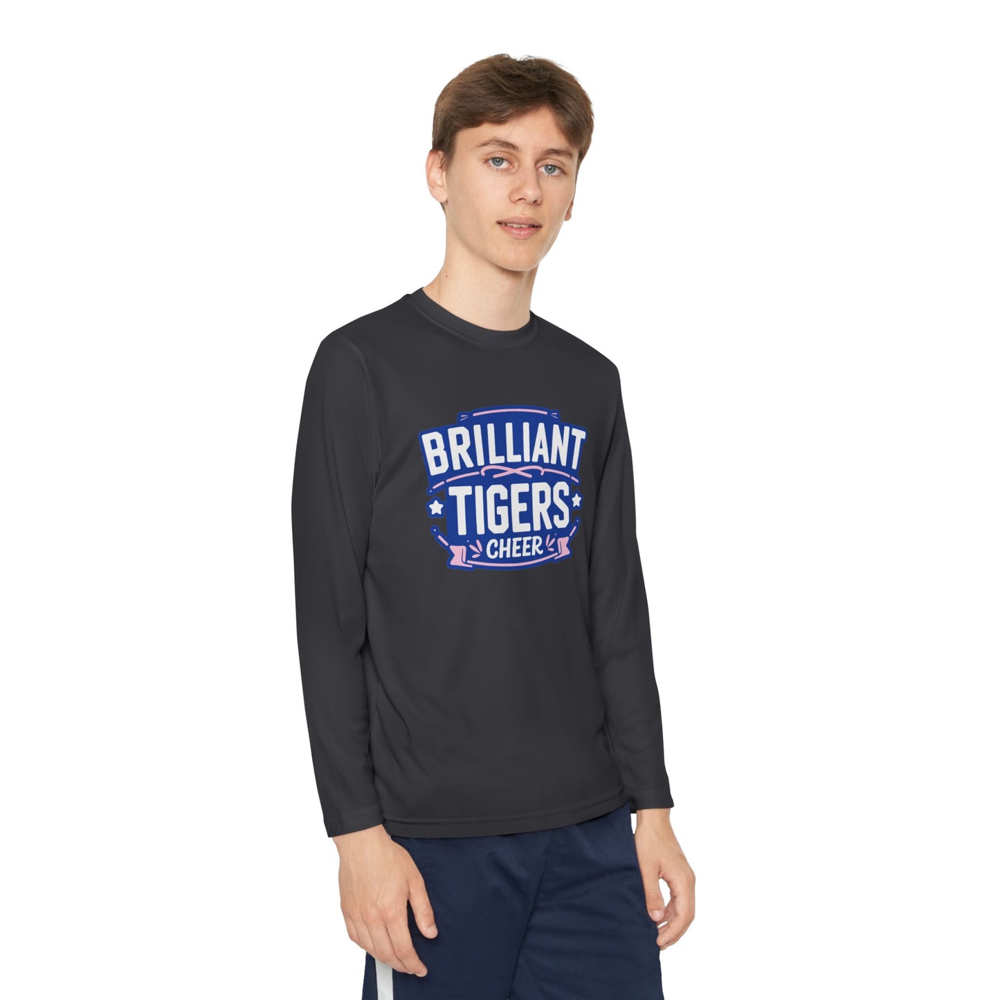 Youth Long Sleeve Tee \ Brilliant Tigers Cheer \ BTC2