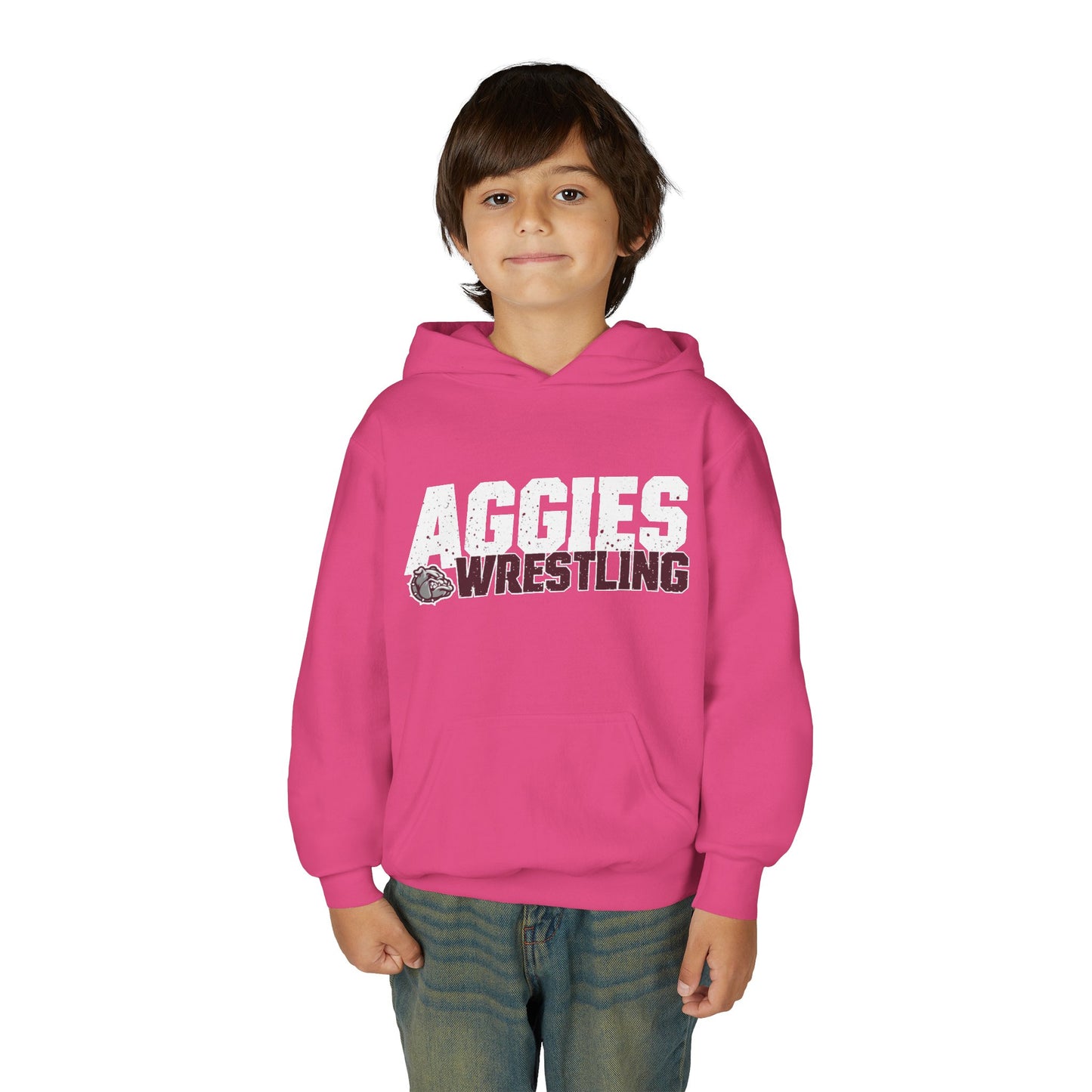 Youth Hoodie Sweatshirt \ Hamilton Aggies Wrestling \ HAW3