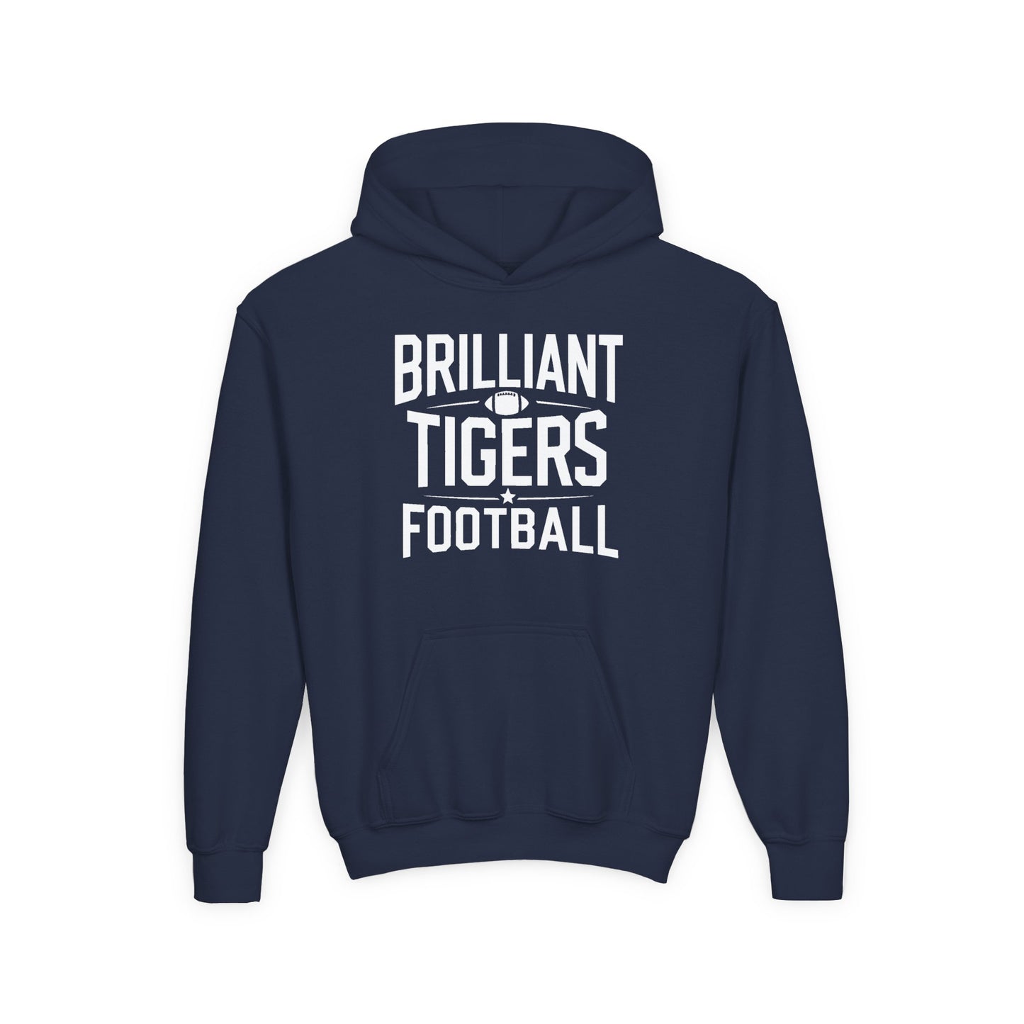 Youth Hoodie Sweatshirt \ Brilliant Tigers Football \ BTF1