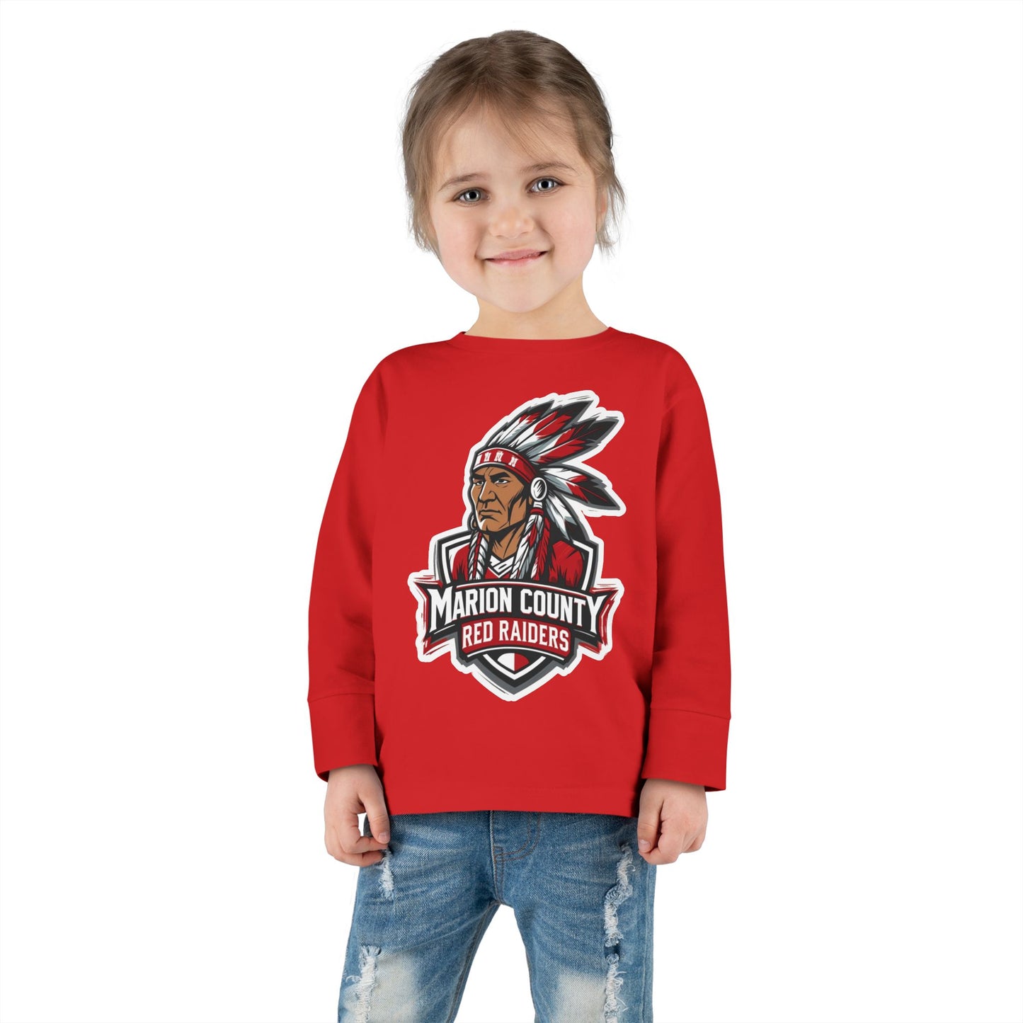 Toddler Long Sleeve Tee \ Marion County Red Raiders \ MC2