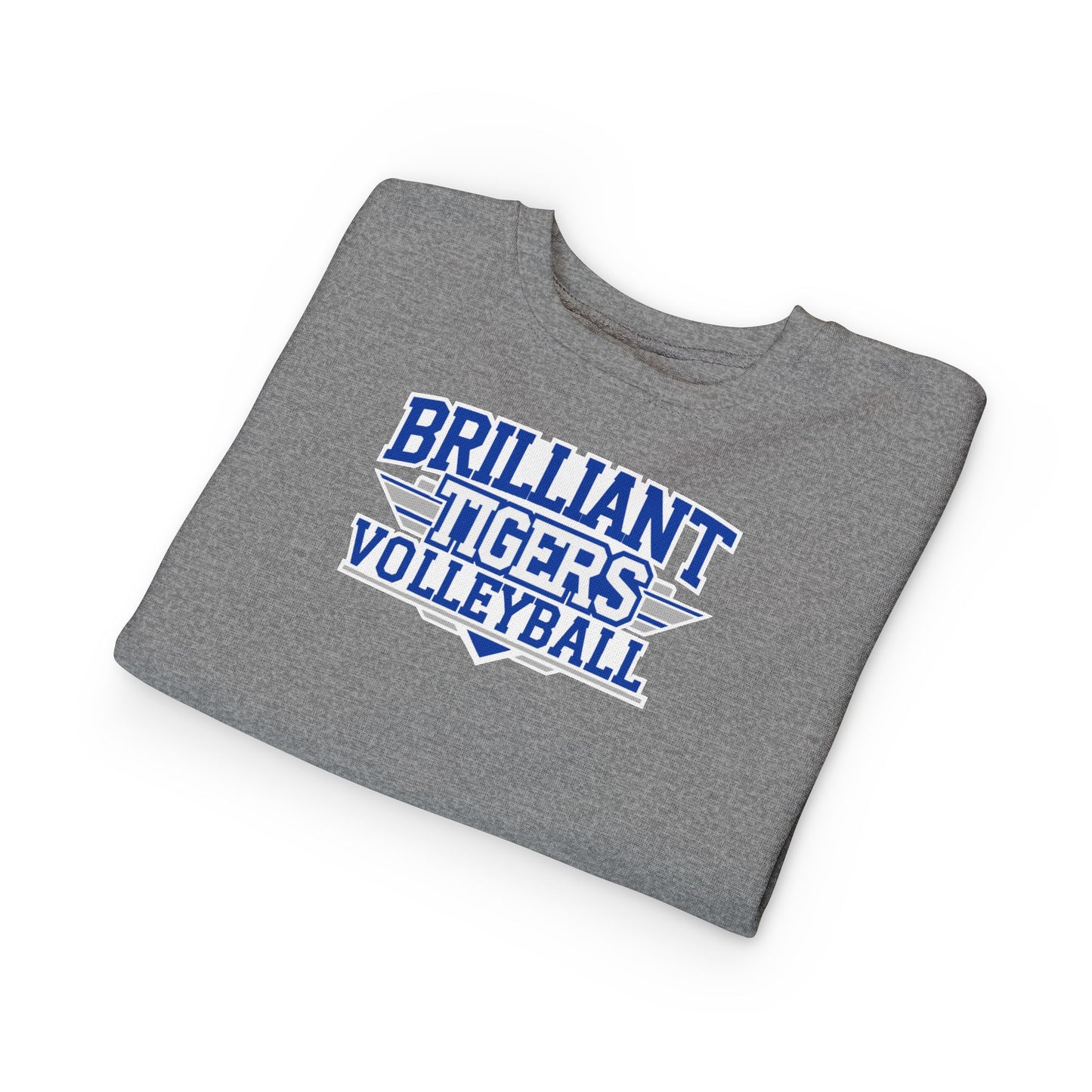 Toddler Crewneck Sweatshirt \ Brilliant Tigers Volleyball \ BTV2