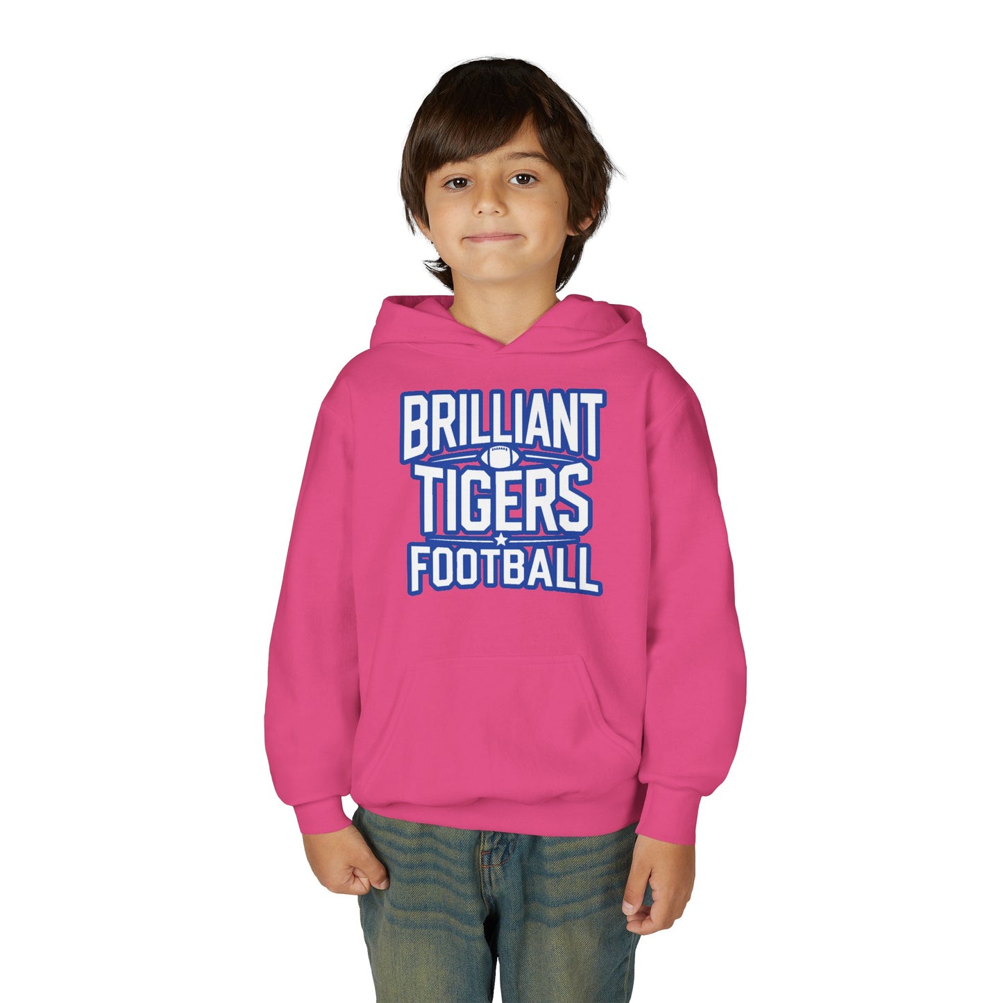 Youth Hoodie Sweatshirt \ Brilliant Tigers Football \ BTF1