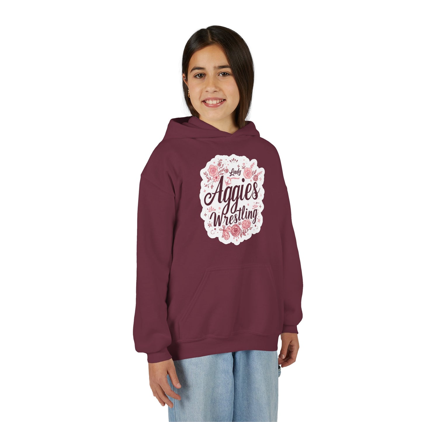 Youth Hoodie Sweatshirt \ Hamilton Aggies Wrestling \ HAWG1