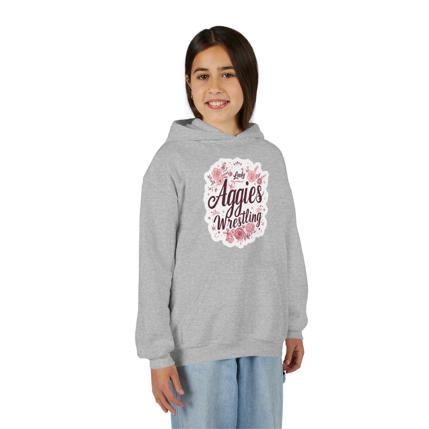 Youth Hoodie Sweatshirt \ Hamilton Aggies Wrestling \ HAWG1