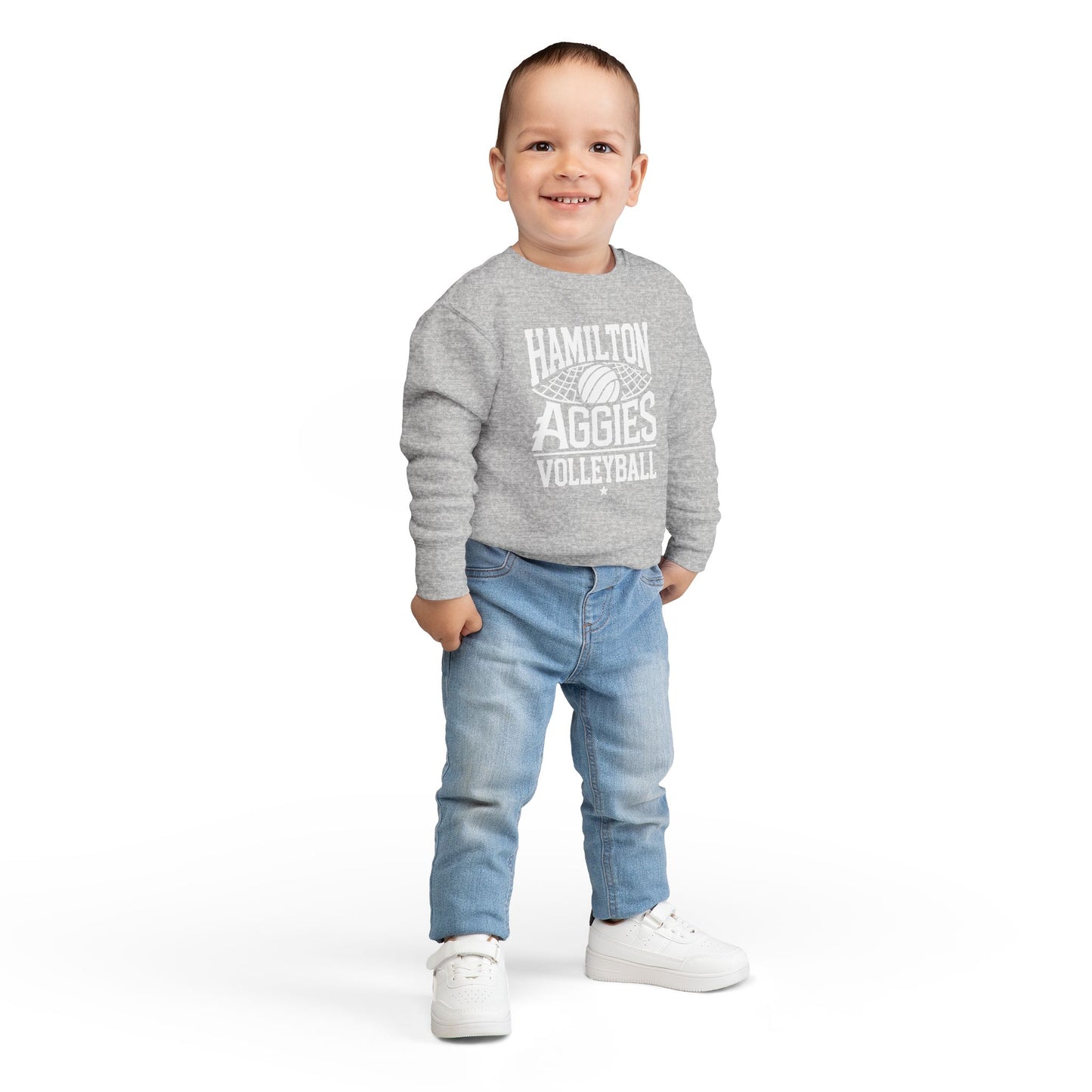 Toddler Crewneck Sweatshirt \ Hamilton Aggies Volleyball \ HAV2