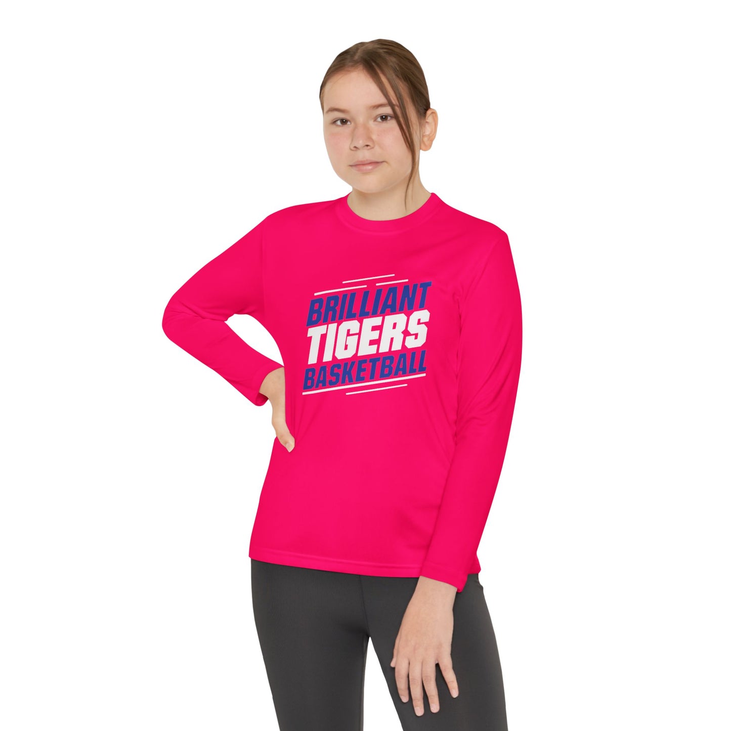 Youth Long Sleeve Tee \ Brilliant Tigers Basketball \ BTBK2