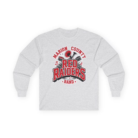 Adult Long Sleeve Tee \ Marion County Red Raiders Band \ MCB2