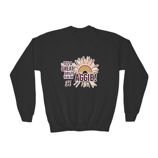 Youth Crewneck Sweatshirt \ It's a Great Day to be an Aggie! \ GDA1