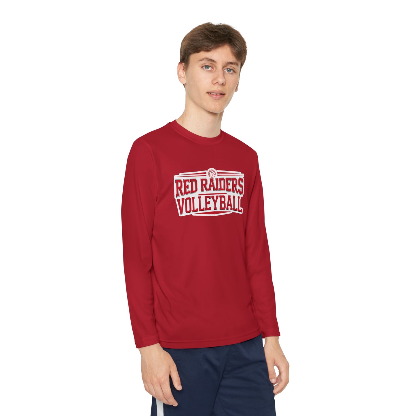 Youth Long Sleeve Tee \ Marion County Red Raiders Volleyball \ MCV2