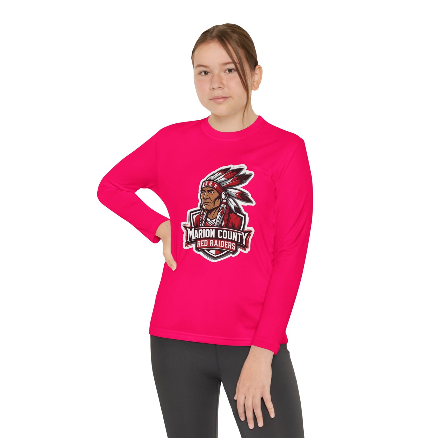 Youth Long Sleeve Tee \ Marion County Red Raiders \ MC2