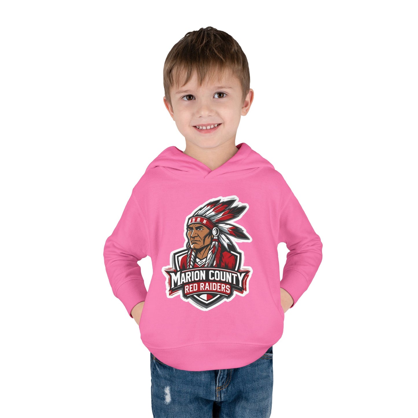 Toddler Hoodie Sweatshirt \ Marion County Red Raiders \ MC2