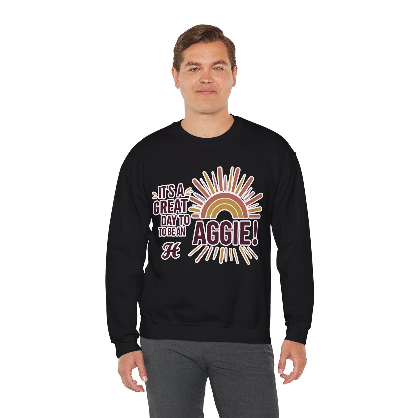 Adult Crewneck Sweatshirt \ It's a Great Day to be an Aggie! \ GDA1