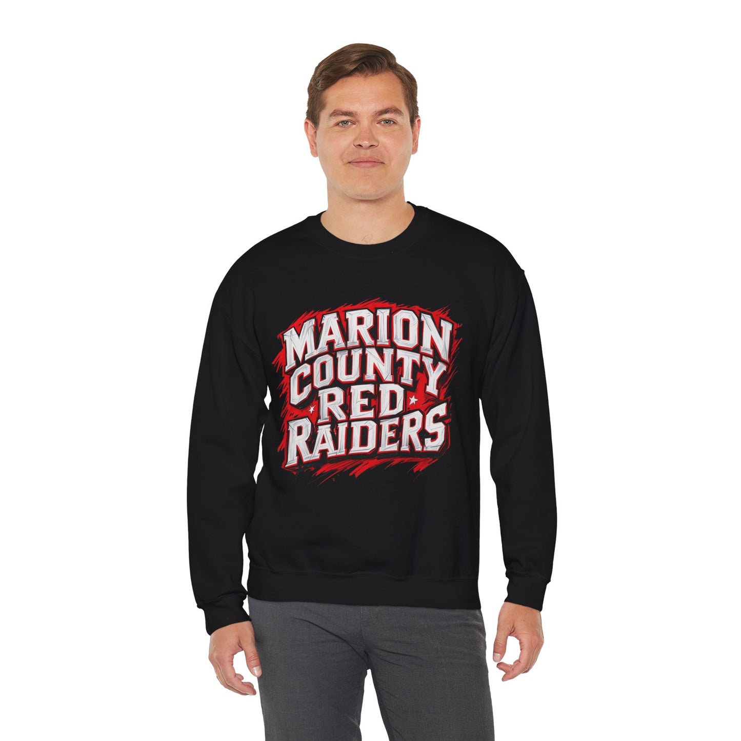 Adult Crewneck Sweatshirt \ Marion County Red Raiders \ MC1