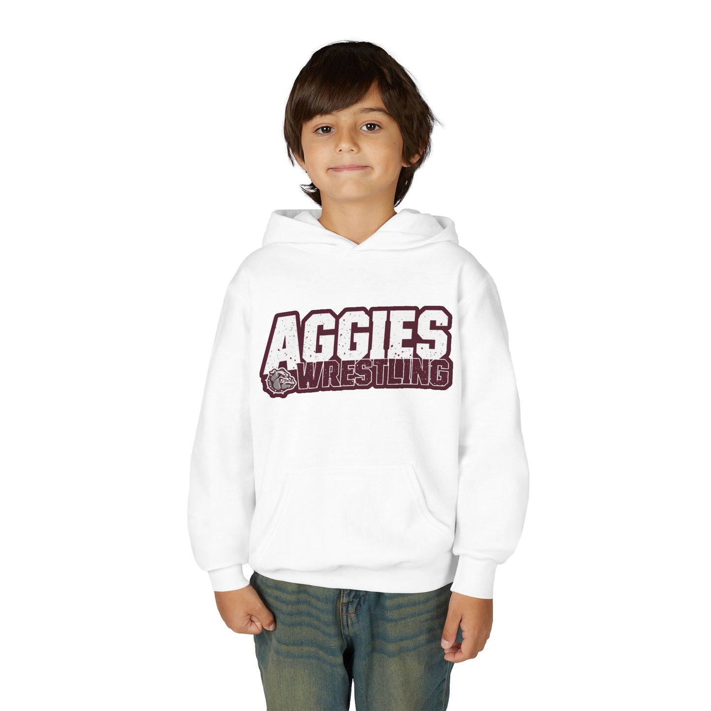 Youth Hoodie Sweatshirt \ Hamilton Aggies Wrestling \ HAW3