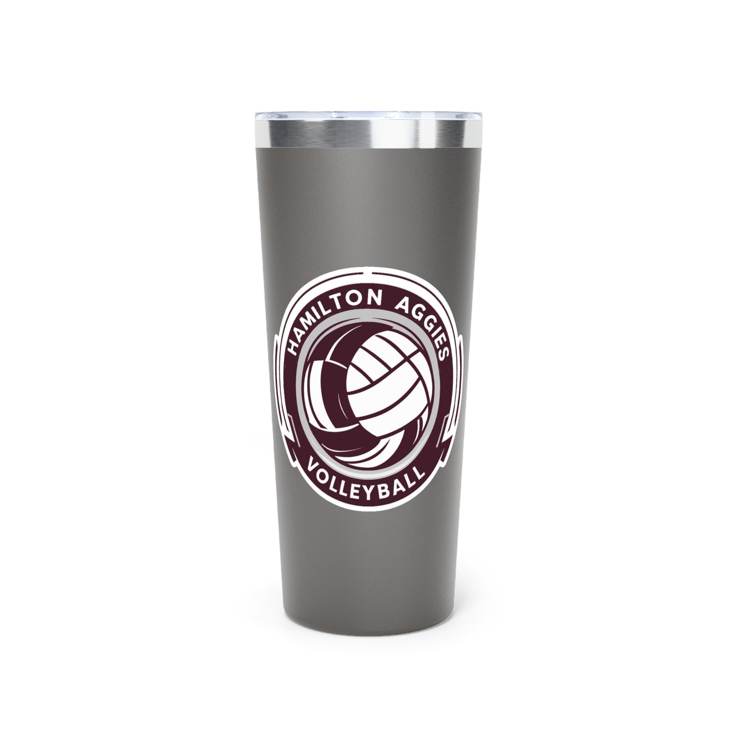 22oz Copper Insulated Tumbler \ Hamilton Aggies Volleyball \ HAV1