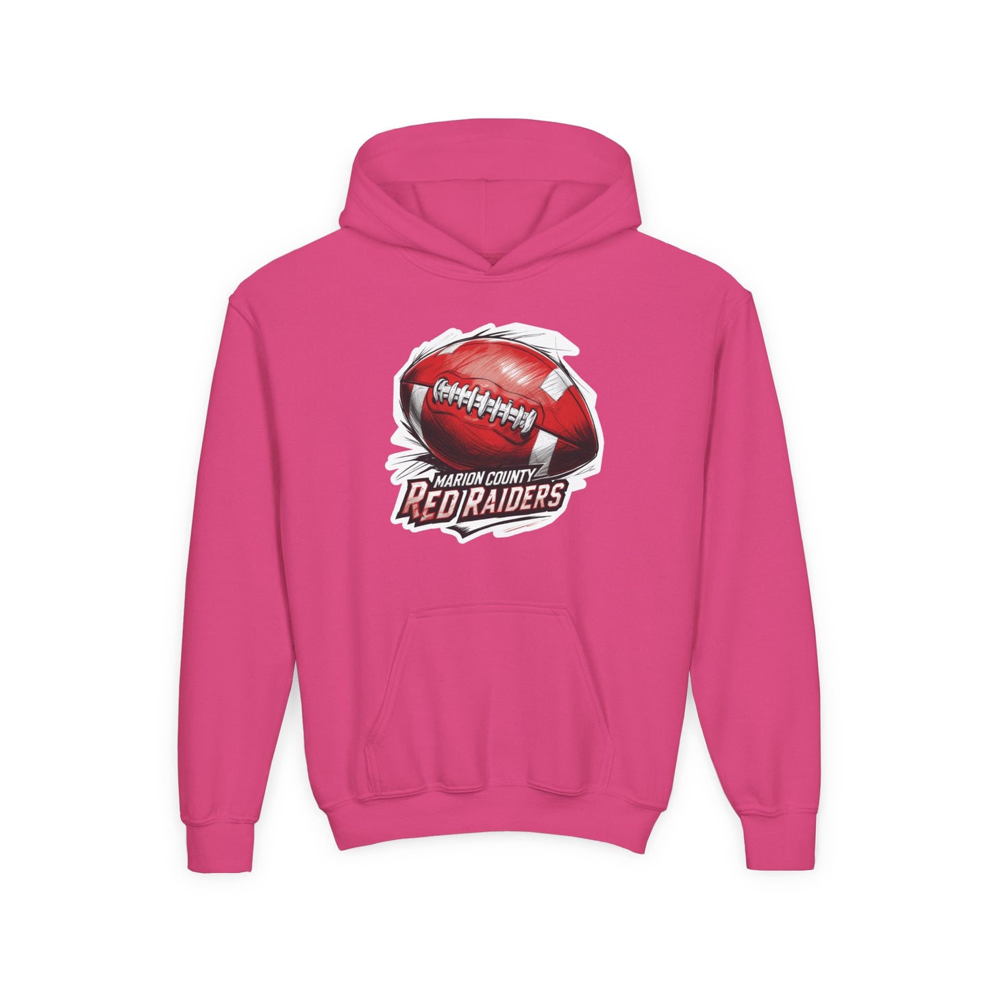 Youth Hoodie Sweatshirt \ Marion County Red Raiders Football \ MCF1