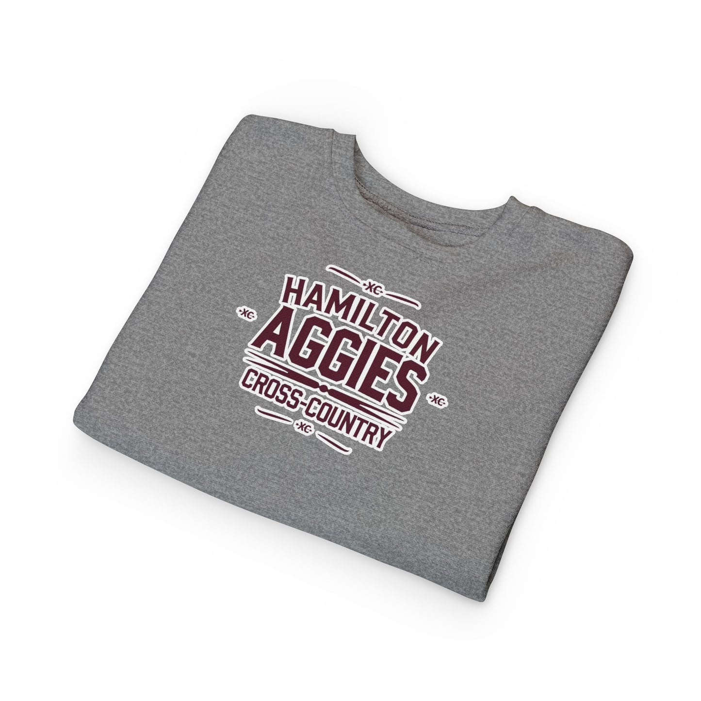 Toddler Crewneck Sweatshirt \ Hamilton Aggies Cross-Country \ HCC1