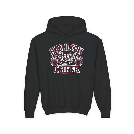 Youth Hoodie Sweatshirt \ Hamilton Aggies Cheer \ Style HAC2