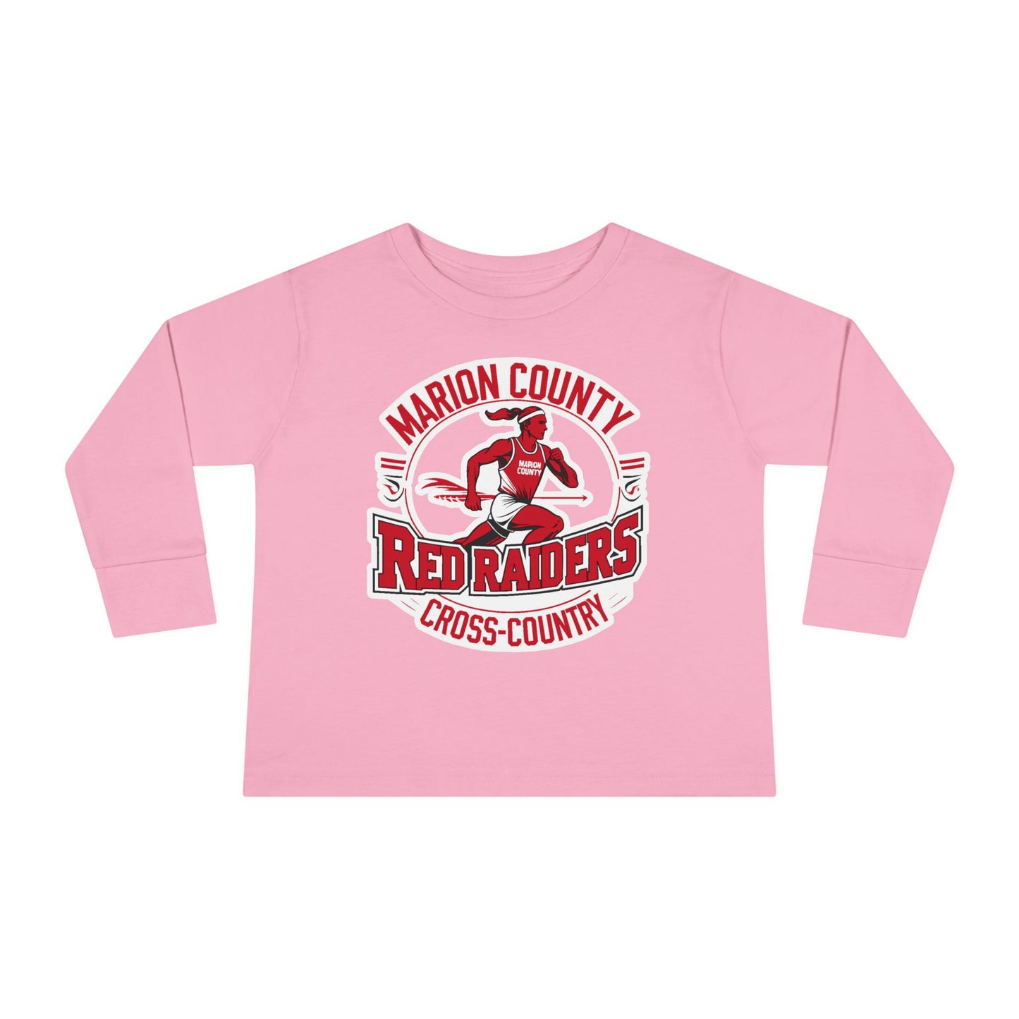 Toddler Long Sleeve Tee \ Marion County Red Raiders Cross-Country \ MCCC2