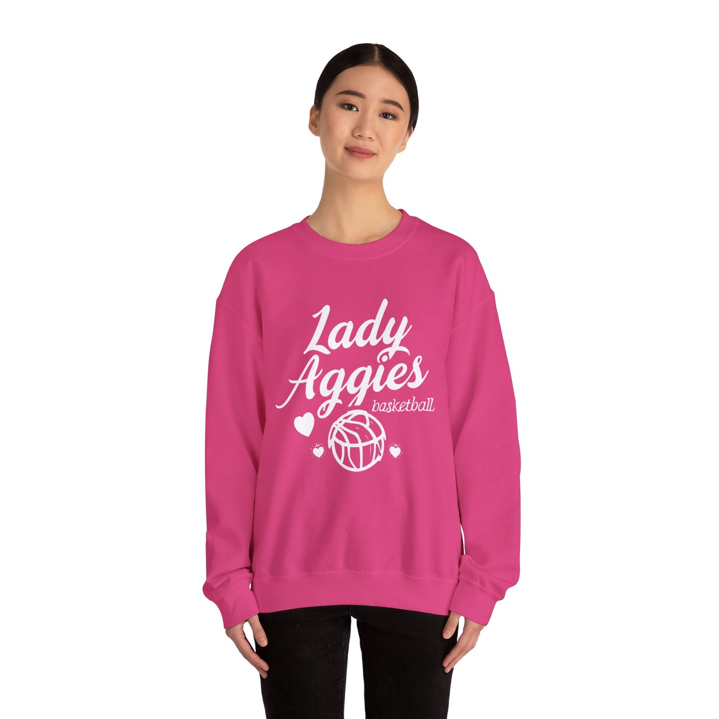 Adult Crewneck Sweatshirt \ Hamilton Aggies Basketball \ HABKG2