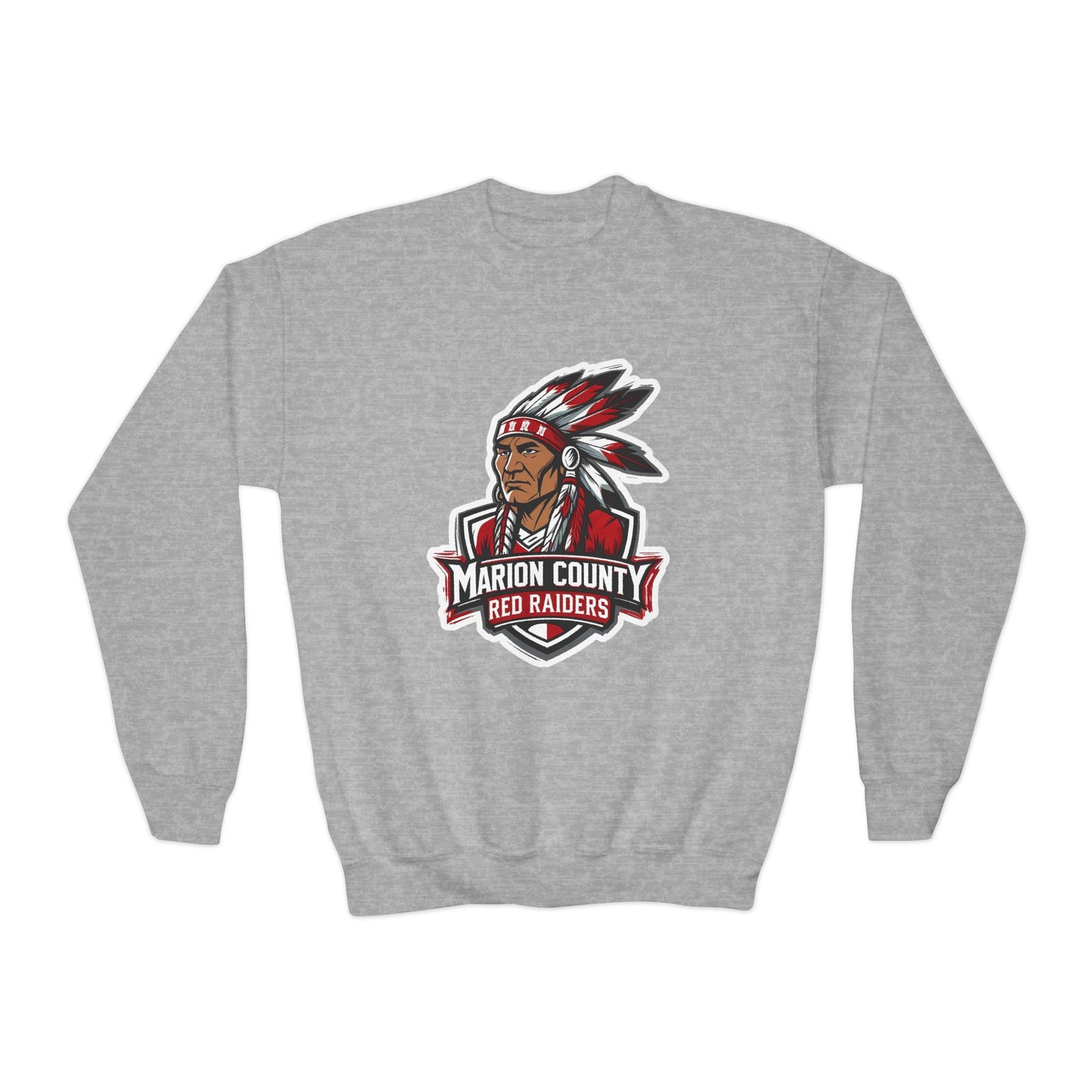 Youth Crewneck Sweatshirt \ Marion County Red Raiders \ MC2