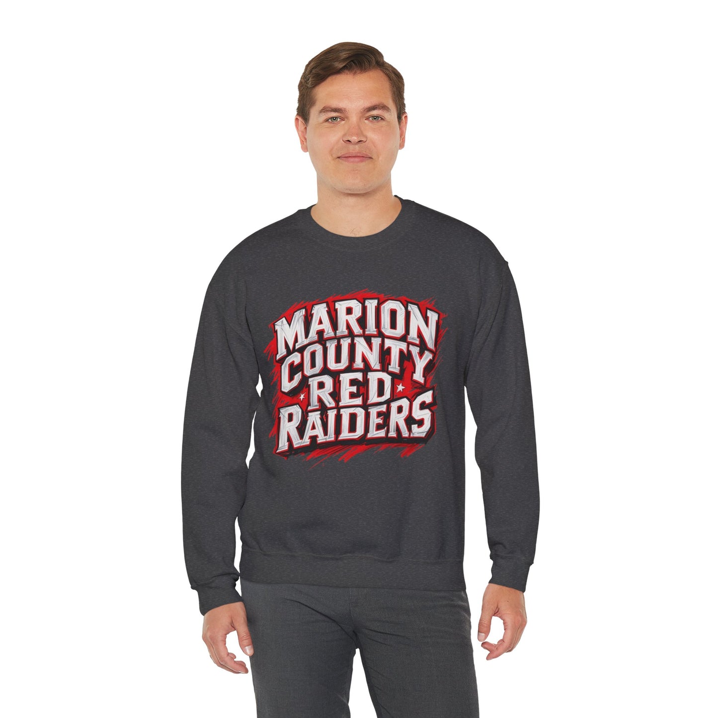 Adult Crewneck Sweatshirt \ Marion County Red Raiders \ MC1