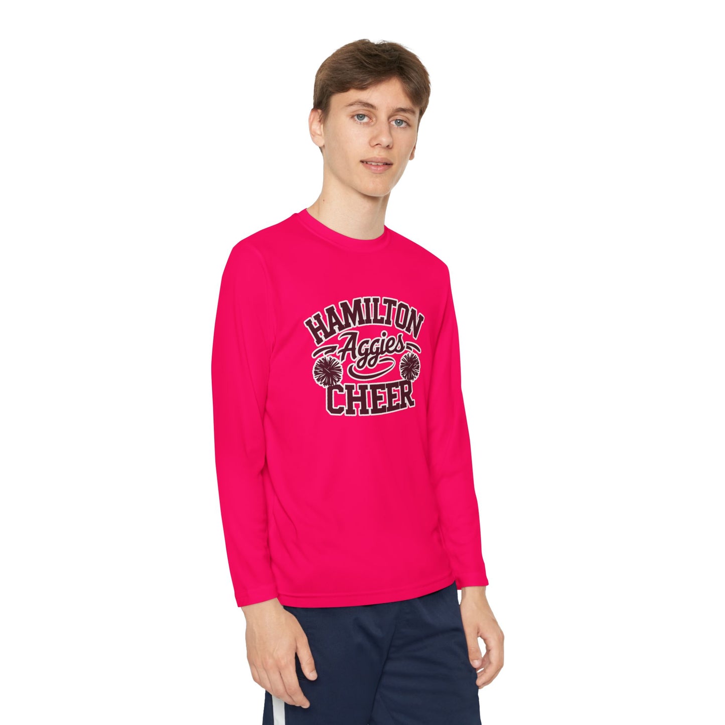 Youth Long Sleeve Tee \ Hamilton Aggies Cheer \ Style HAC2