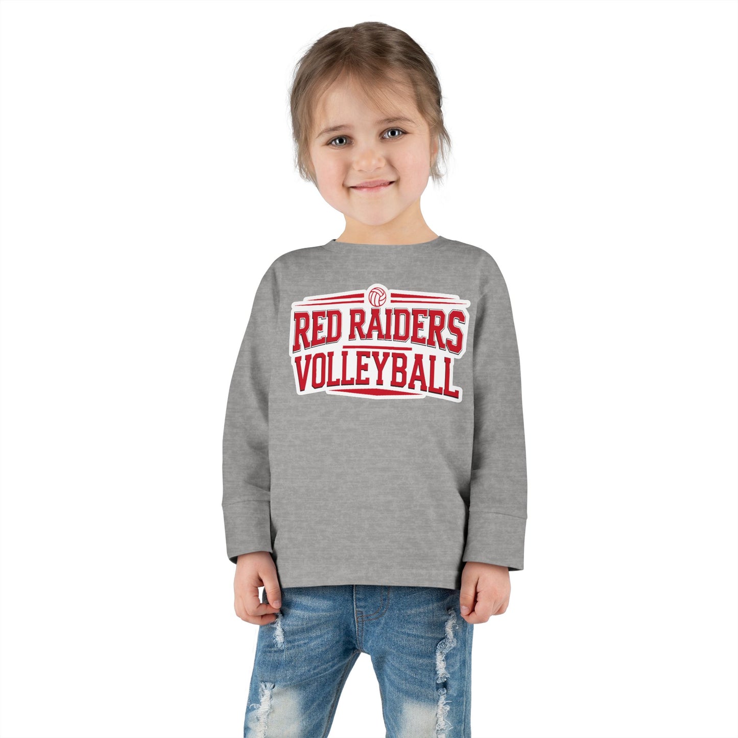 Toddler Long Sleeve Tee \ Marion County Red Raiders Volleyball \ MCV2