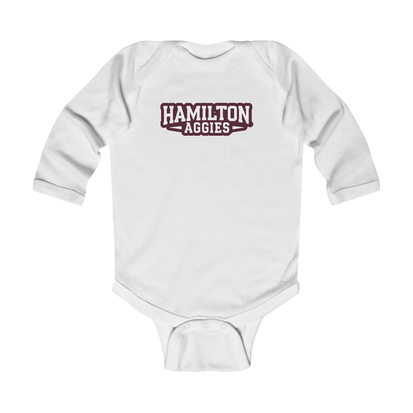 Long Sleeve Baby Bodysuit \ Hamilton Aggies \ HA3