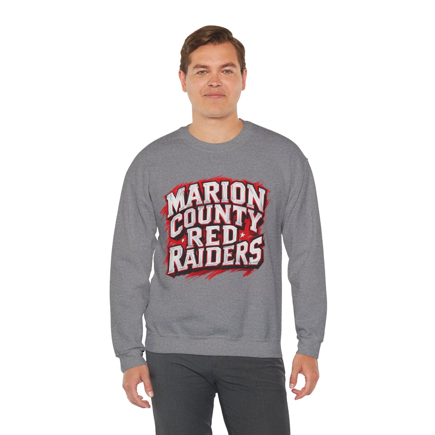 Adult Crewneck Sweatshirt \ Marion County Red Raiders \ MC1