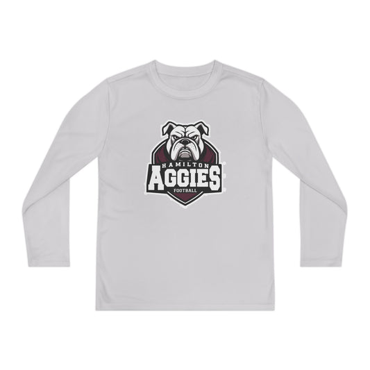 Youth Long Sleeve Tee \ Hamilton Aggies Football \ HAF2