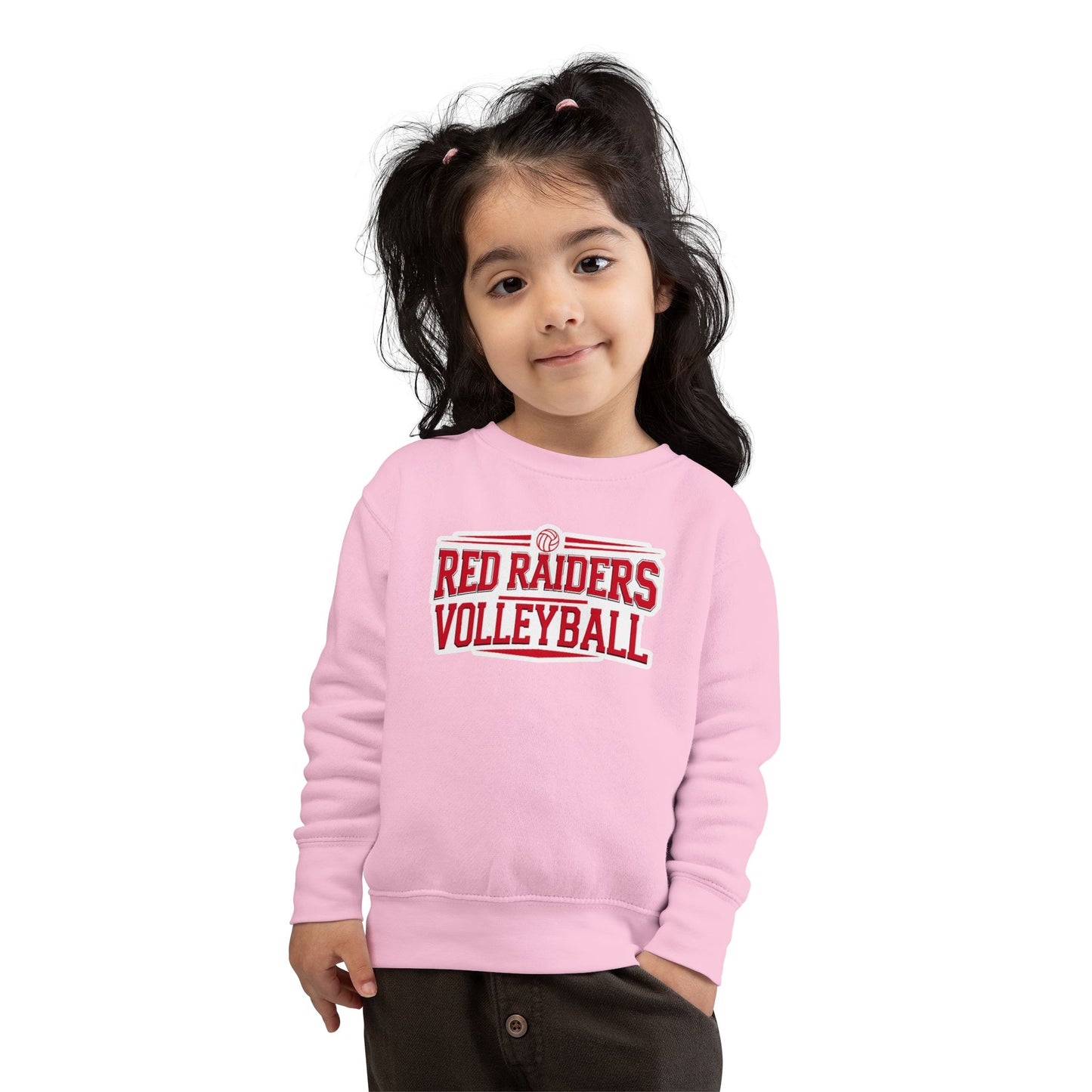 Toddler Crewneck Sweatshirt \ Marion County Red Raiders Volleyball \ MCV2