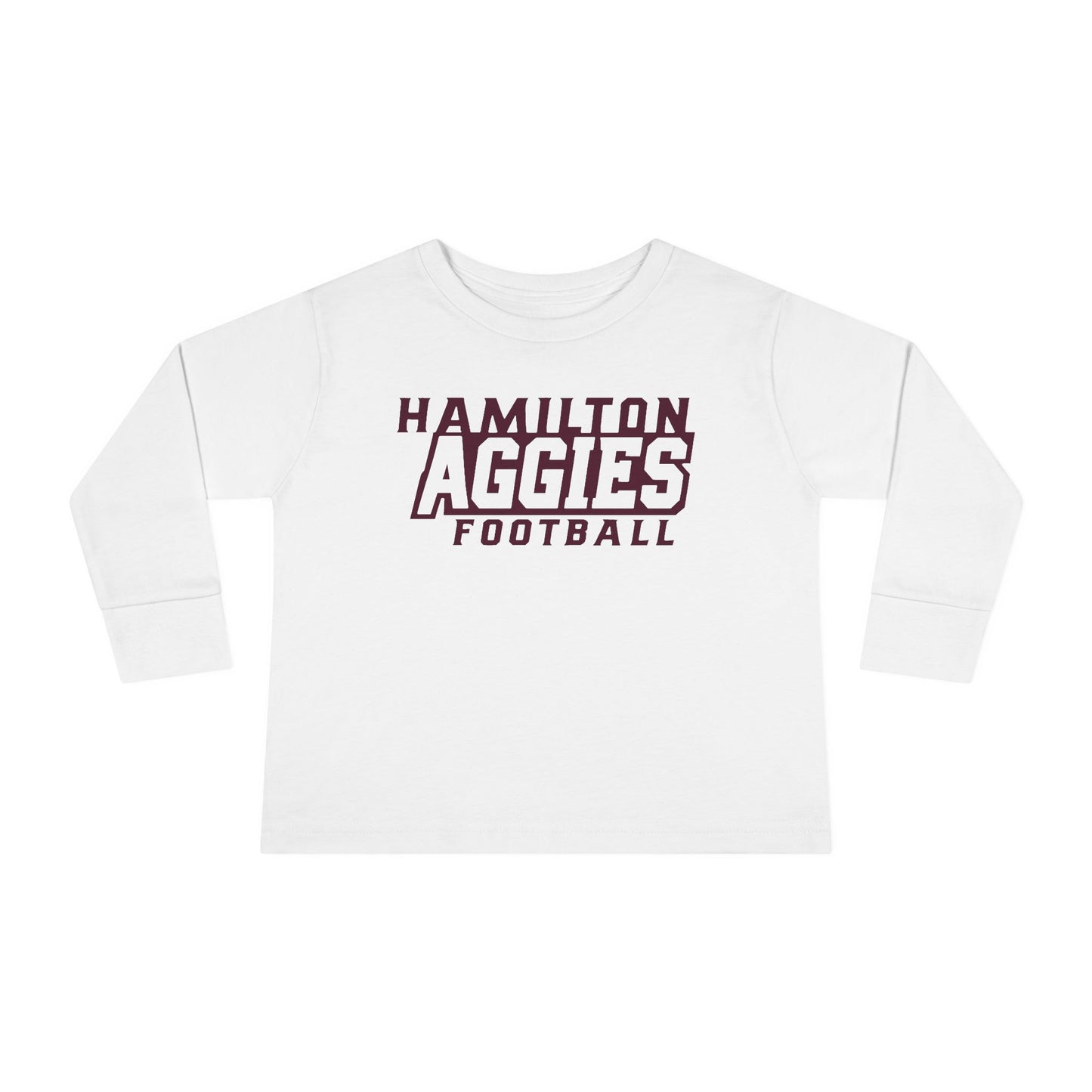 Toddler Long Sleeve Tee \ Hamilton Aggies Football \ HAF1