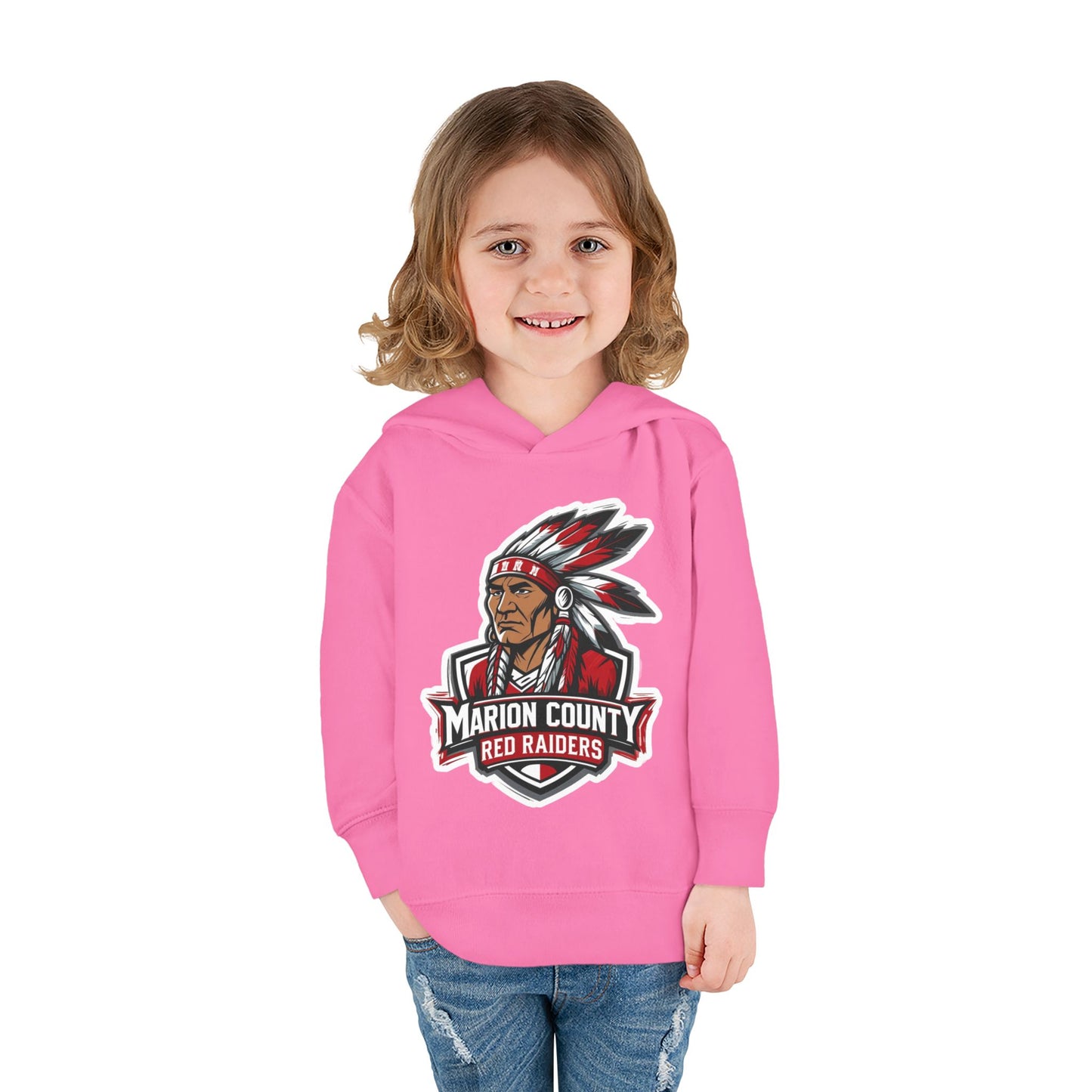 Toddler Hoodie Sweatshirt \ Marion County Red Raiders \ MC2
