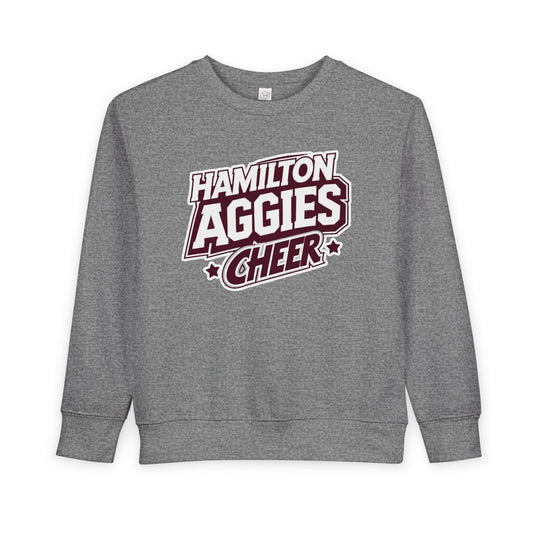 Toddler Crewneck Sweatshirt \ Hamilton Aggies Cheer \ HAC1