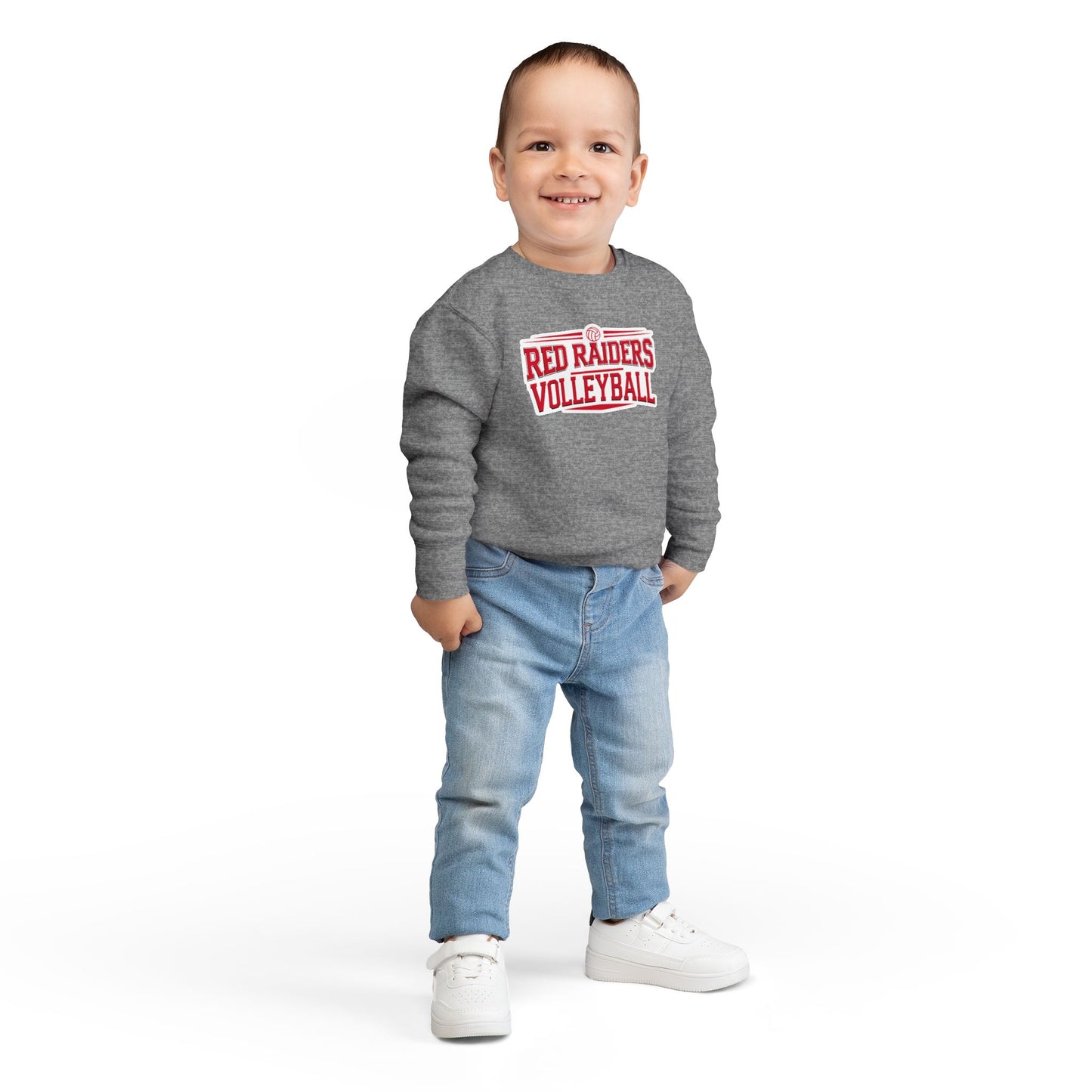 Toddler Crewneck Sweatshirt \ Marion County Red Raiders Volleyball \ MCV2