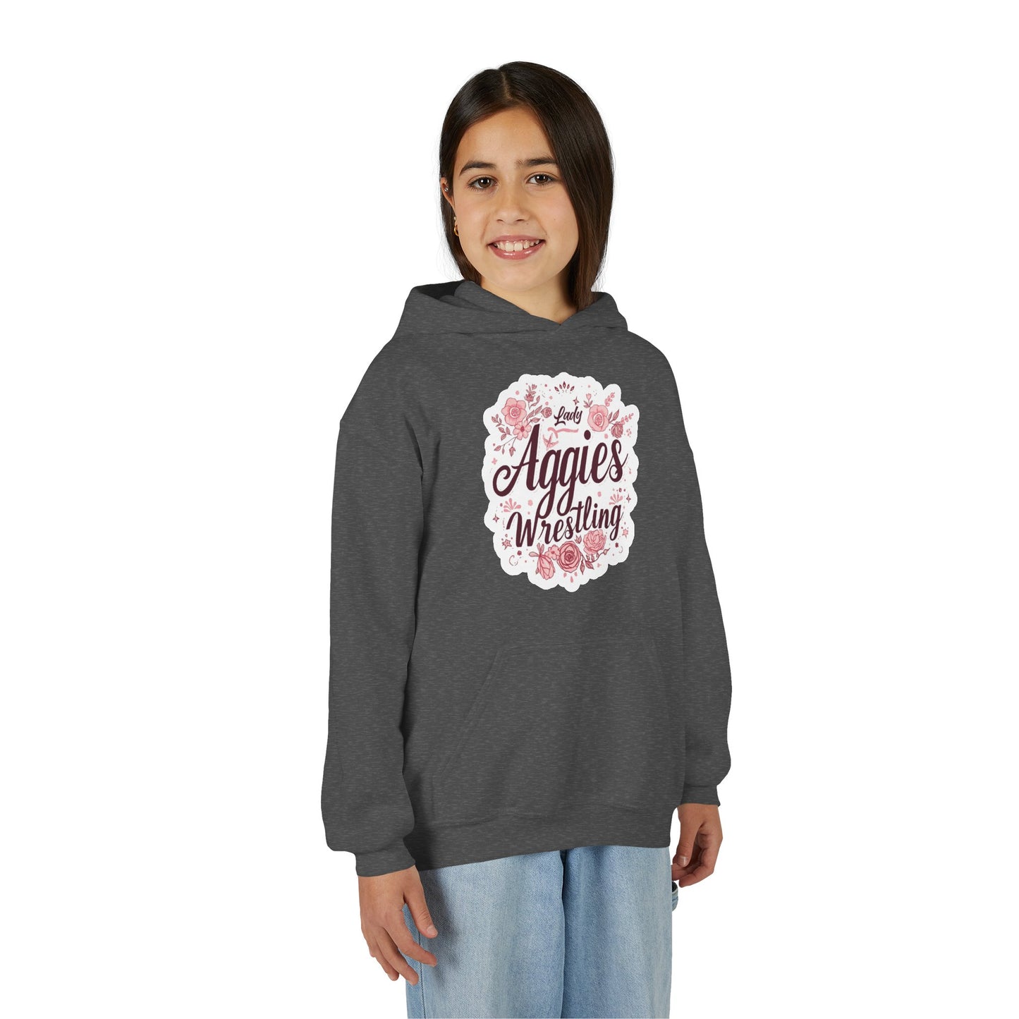 Youth Hoodie Sweatshirt \ Hamilton Aggies Wrestling \ HAWG1