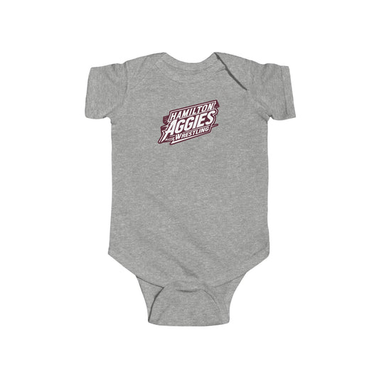 Short Sleeve Baby Bodysuit \ Hamilton Aggies Wrestling \ HAW1