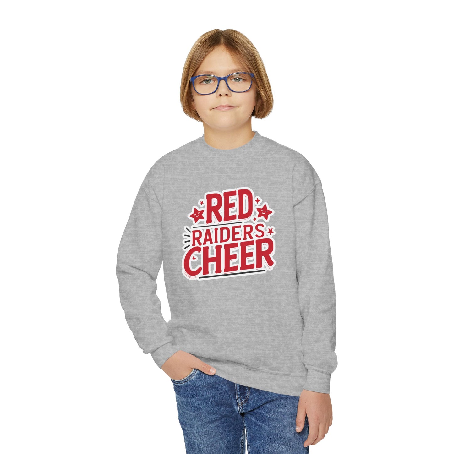 Youth Crewneck Sweatshirt \ Marion County Red Raiders Cheer \ MCC2
